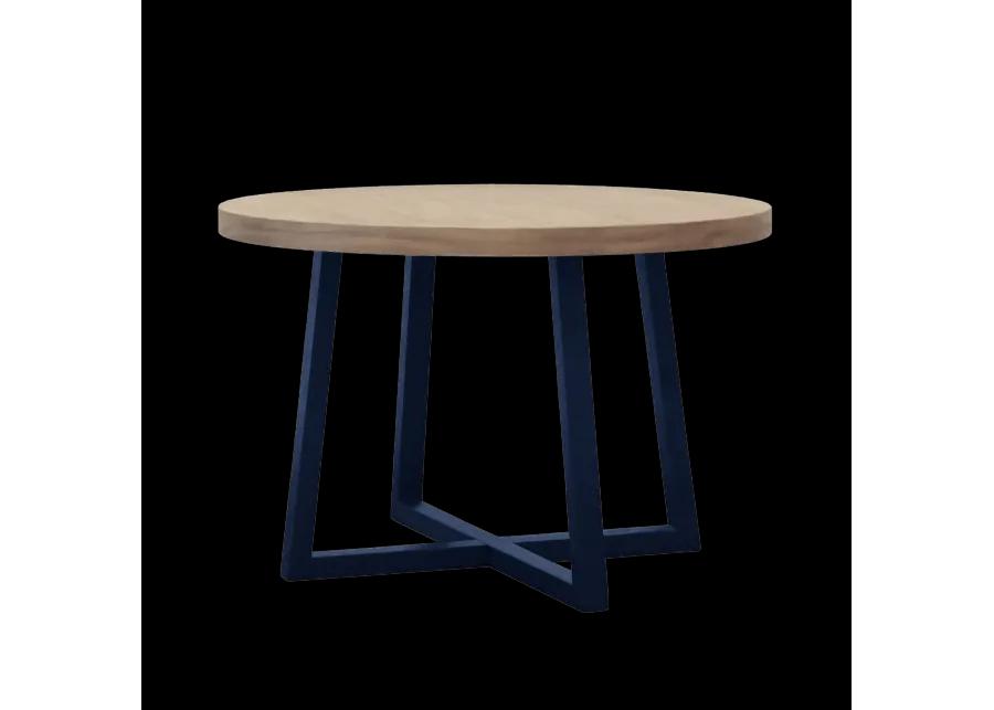 CH Wheat/Navy Reagan Round Dining Table