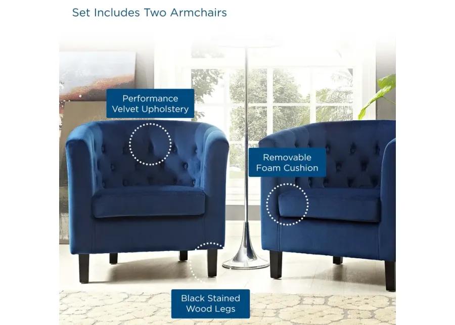 Prospect 2 Piece Performance Velvet Armchair Set