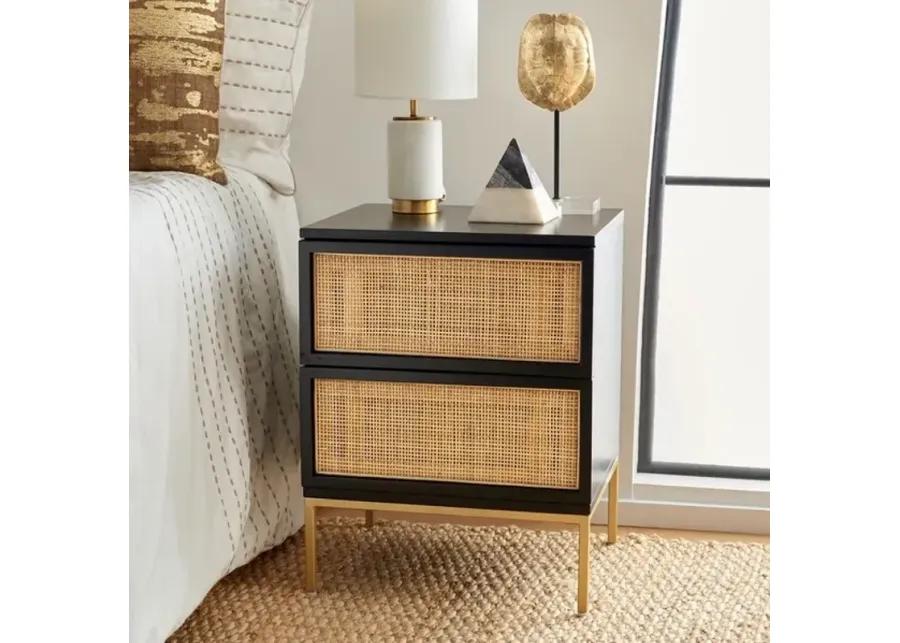 ZADIE 2 DRAWER RATTAN NIGHTSTAND