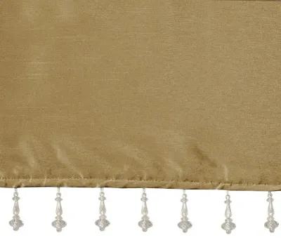 Madison Park Emilia Bronze Lightweight Faux Silk Valance With Beads