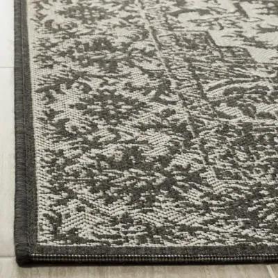 LINDEN 139 Collection LND139A-6SQ Light Grey / Charcoal 6'-7" X 6'-7" Square