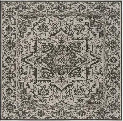 LINDEN 139 Collection LND139A-6SQ Light Grey / Charcoal 6'-7" X 6'-7" Square