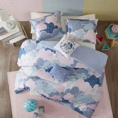 Urban Habitat Kids Cloud Blue Cotton Printed Comforter Set