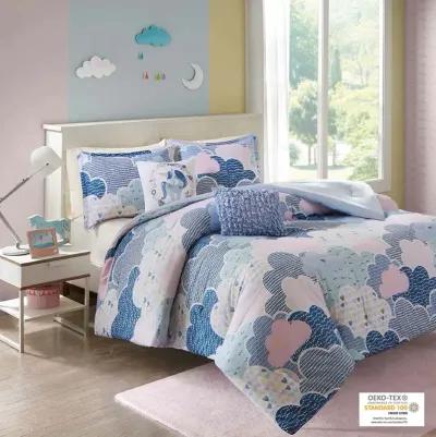 Urban Habitat Kids Cloud Blue Cotton Printed Comforter Set