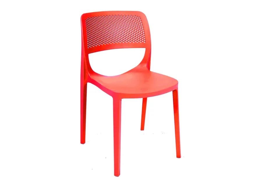 Mila Set of 4 Stackable Side Chair-Red