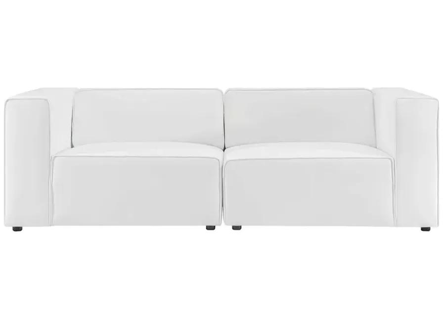 Mingle Vegan Leather 2-Piece Modular Loveseat