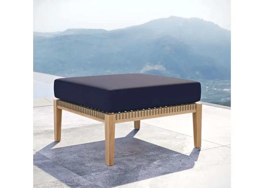 Clearwater Outdoor Patio Teak Wood Ottoman