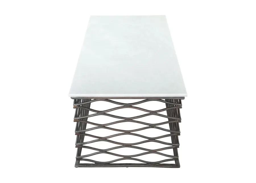 Duchess Coffee Table White & Antique Bronze