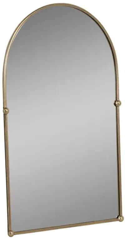 24x38 Arch Mirror With 4 Knobs, Gold