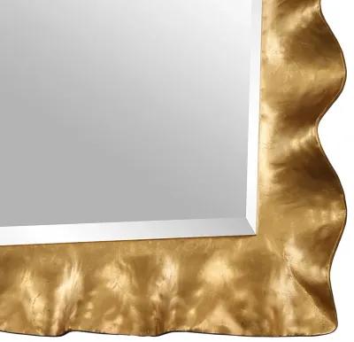 Haya Scalloped Gold Mirror