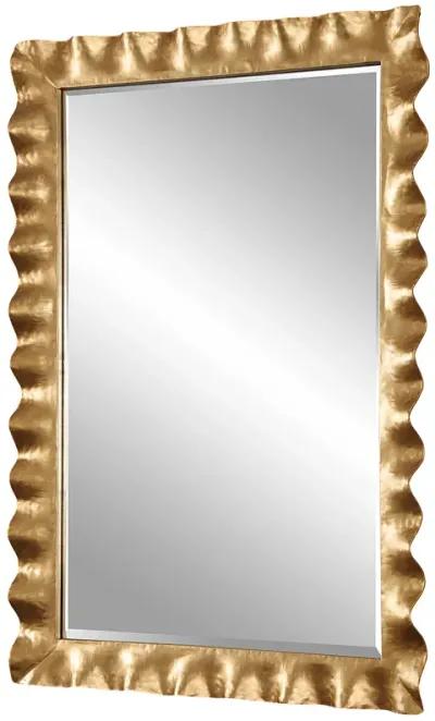 Haya Scalloped Gold Mirror