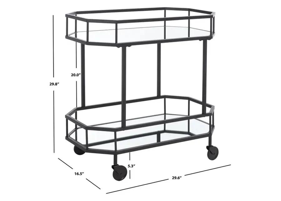 SILVA 2 TIER OCTAGON BAR CART