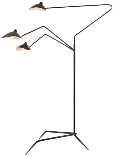 Risley 81.5'' High 3-Light Floor Lamp - Matte Black