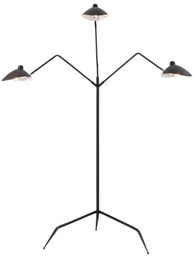 Risley 81.5'' High 3-Light Floor Lamp - Matte Black