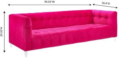 Bea Pink Velvet Sofa