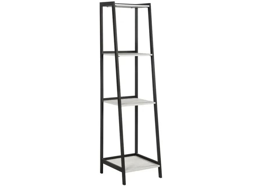 Pinckard 3-piece Ladder Desk Set Grey Stone and Black