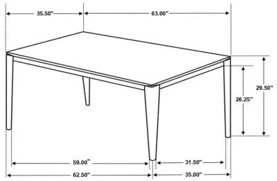 Stevie 7-piece Rectangular Dining Set Grey and Black