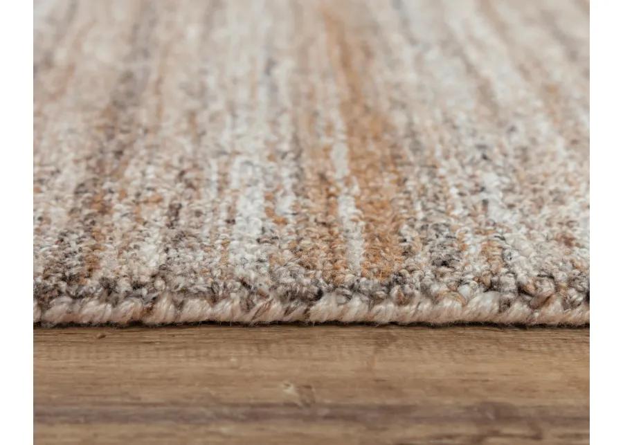 Seasand Brown Muted Stripe Recycled Polyester 5' x 7'6" Rectangle Rug