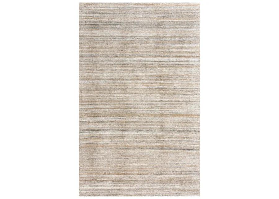 Seasand Brown Muted Stripe Recycled Polyester 5' x 7'6" Rectangle Rug