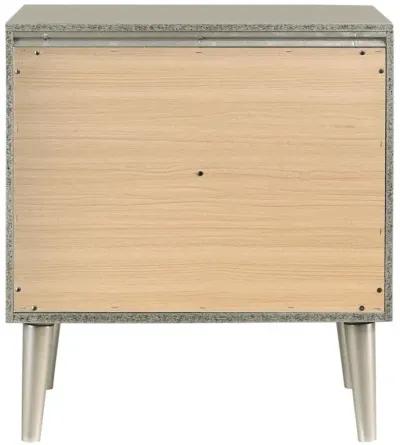 Ramon 2-drawer Nightstand Metallic Sterling