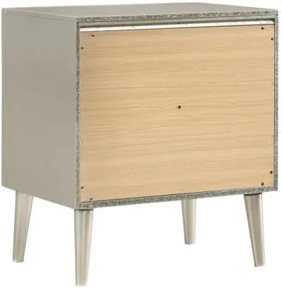 Ramon 2-drawer Nightstand Metallic Sterling