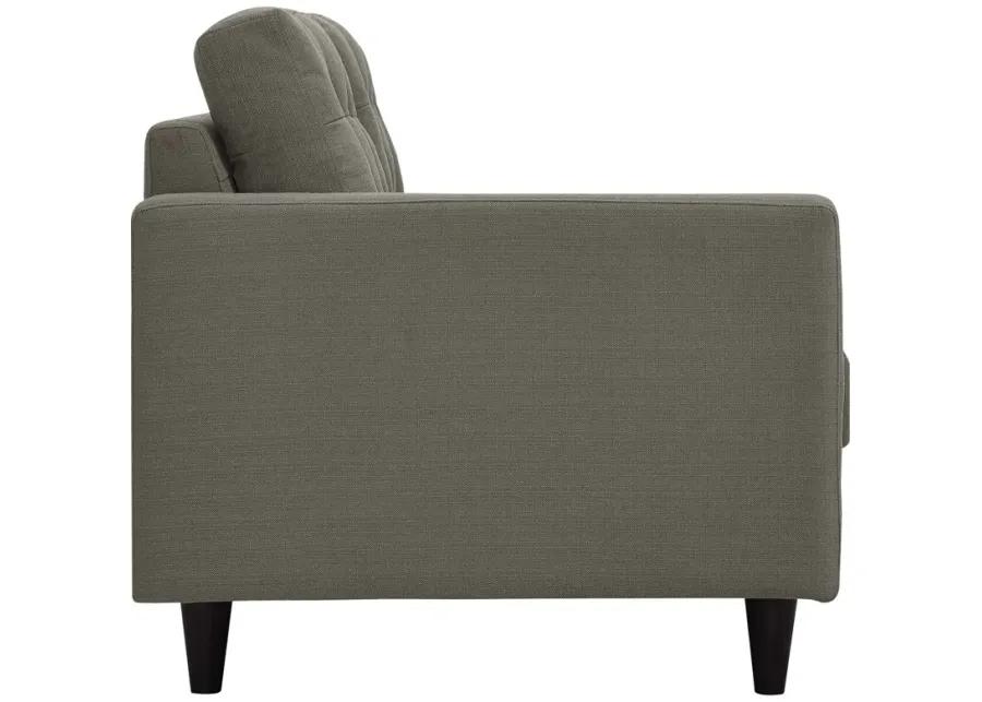 Empress Left-Facing Upholstered Fabric Loveseat