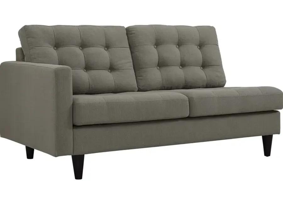 Empress Left-Facing Upholstered Fabric Loveseat