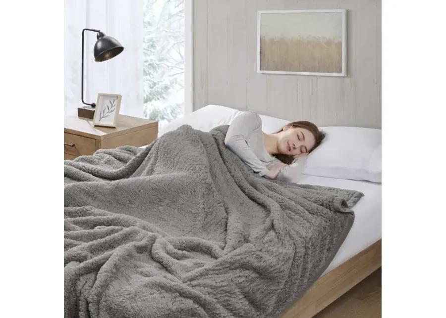 Woolrich Burlington Grey Berber Blanket