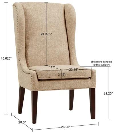 Madison Park Garbo Beige Captains Dining Chair