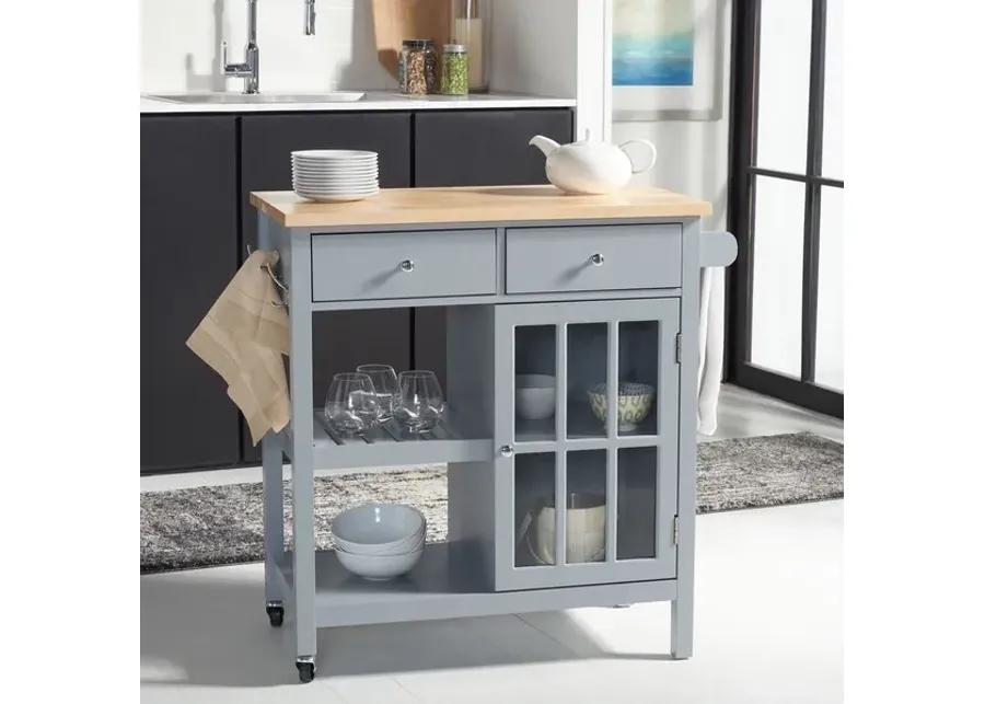 LOCKLYN 1 DOOR 2 DRAWER 2 SHELF KITCHEN CART