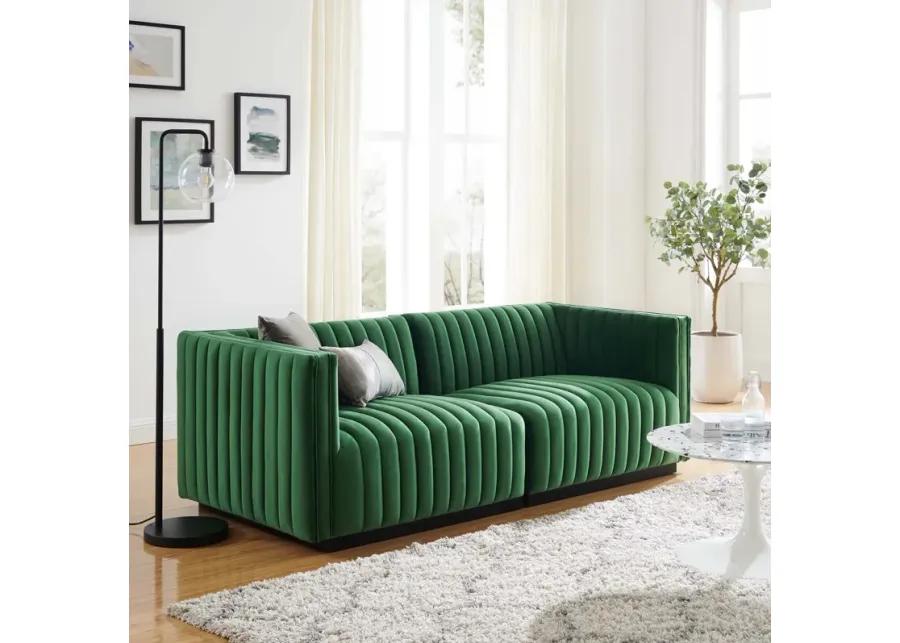 Conjure Channel Tufted Performance Velvet Loveseat