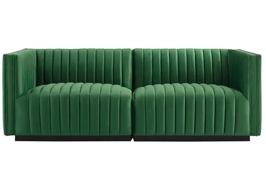 Conjure Channel Tufted Performance Velvet Loveseat