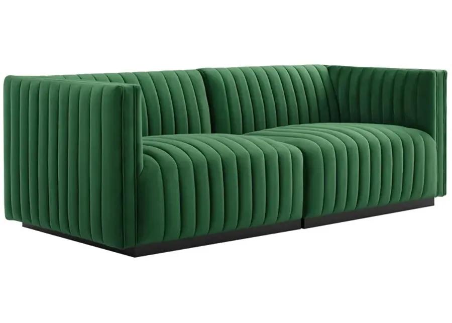 Conjure Channel Tufted Performance Velvet Loveseat