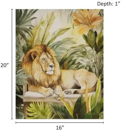 Jungle Lion Canvas Wall Art