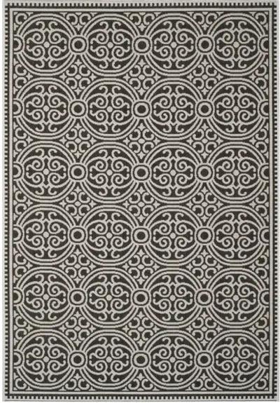 Safavieh BEACH HOUSE Collection BHS134A-4 Light Grey / Charcoal 4' X 6'