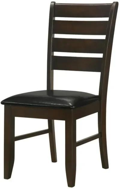 Dalila Ladder Back Side Chairs Cappuccino and Black (Set of 2)