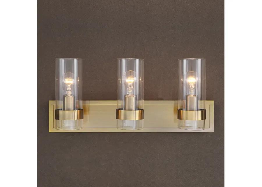 Cardiff Antique Brass 3 Light Vanity