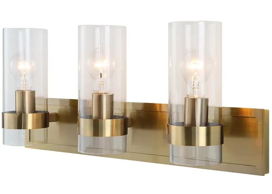 Cardiff Antique Brass 3 Light Vanity