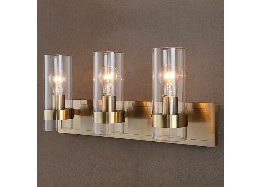 Cardiff Antique Brass 3 Light Vanity