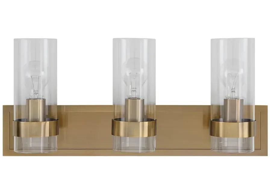 Cardiff Antique Brass 3 Light Vanity