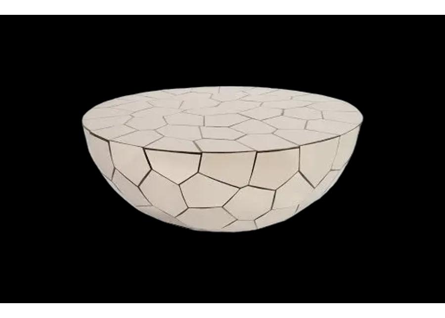 crazy cut coffee table, round