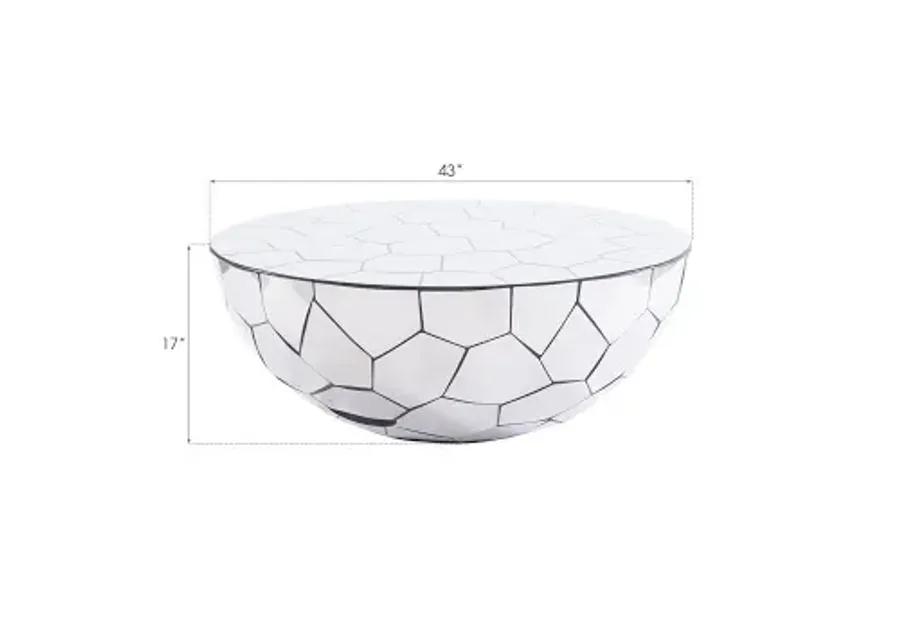 crazy cut coffee table, round