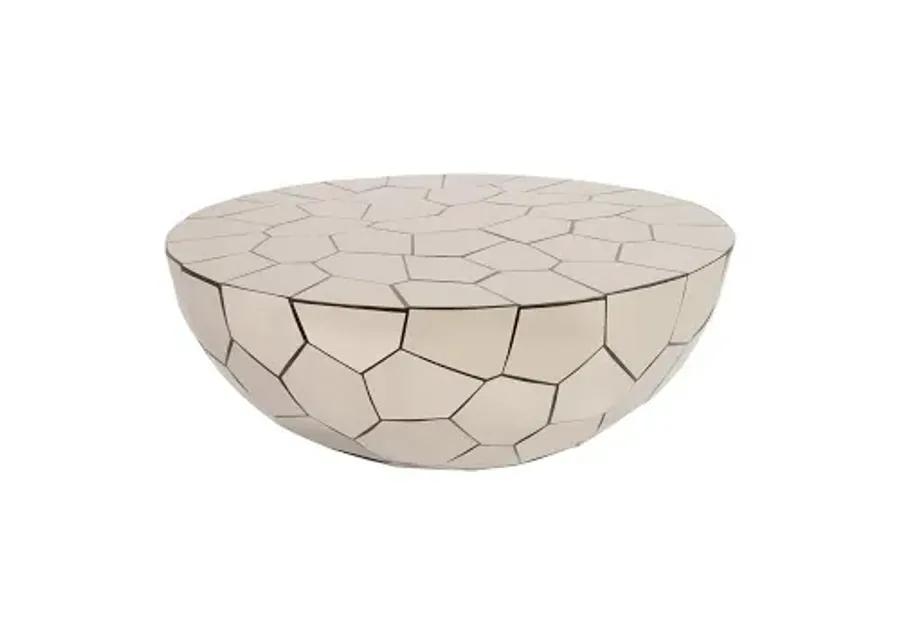 crazy cut coffee table, round