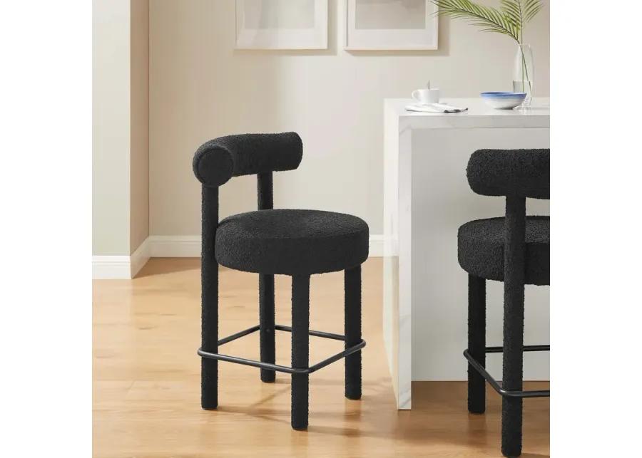 Toulouse Boucle Fabric Counter Stool - Set of 2