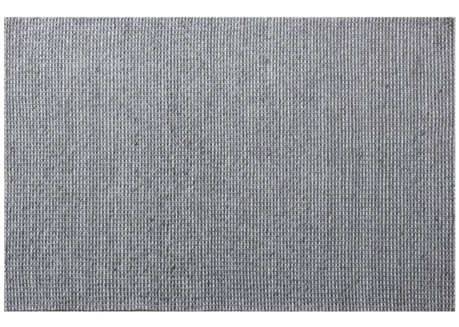 Bigen Anna Gray/Silver Transitional Striped Organic Wool Indoor Area Rug, 5' x 7'9"