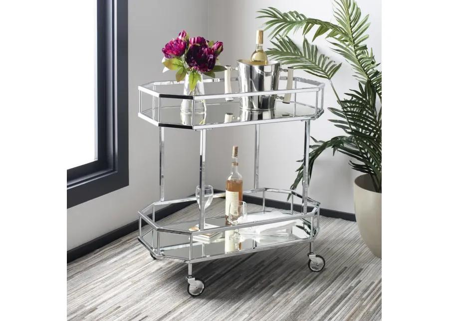 SILVA 2 TIER OCTAGON BAR CART