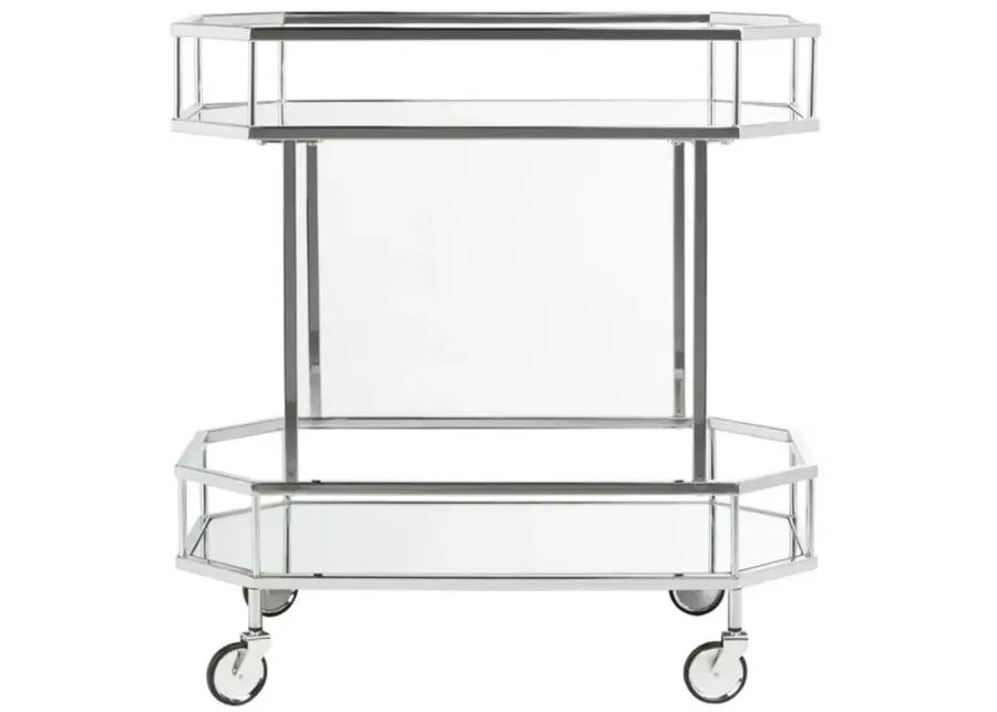 SILVA 2 TIER OCTAGON BAR CART