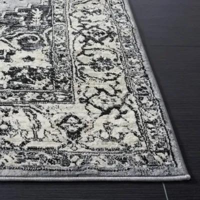 Brentwood 851 Grey / Black 6' X 9' Medium Rectangle Powerloomed Rug