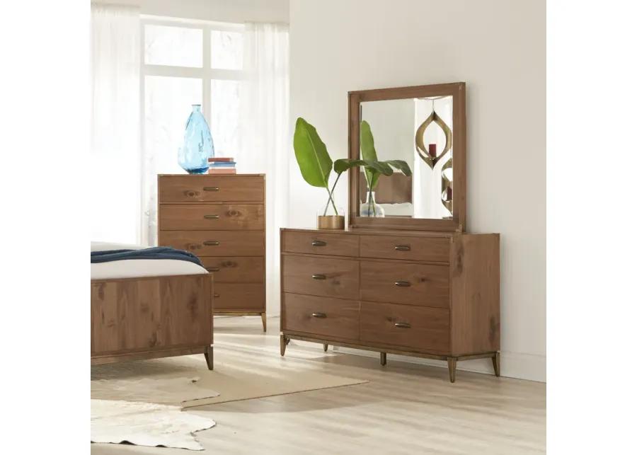 Adler Six Drawer Dresser in Natural Walnut (2024)