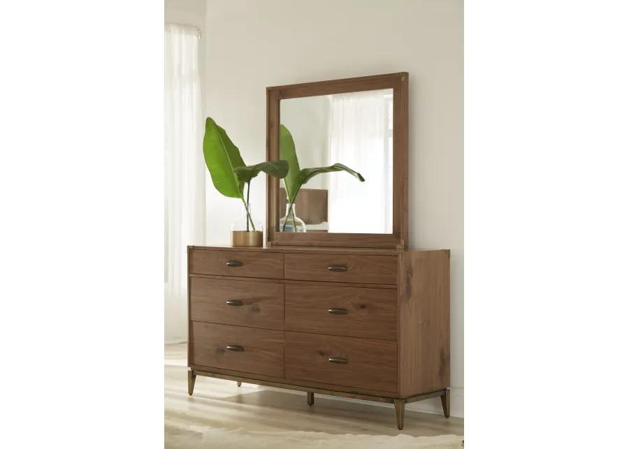 Adler Six Drawer Dresser in Natural Walnut (2024)